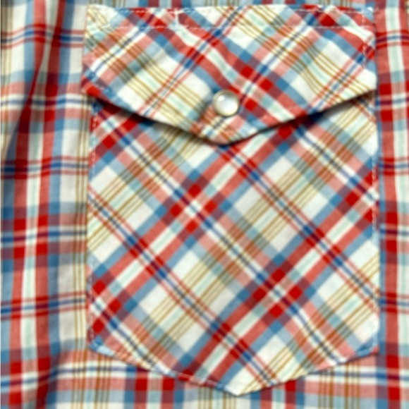 Wrangler Men's Pearl Snap Button Up Shirt - Size Medium - Picture 3 of 5